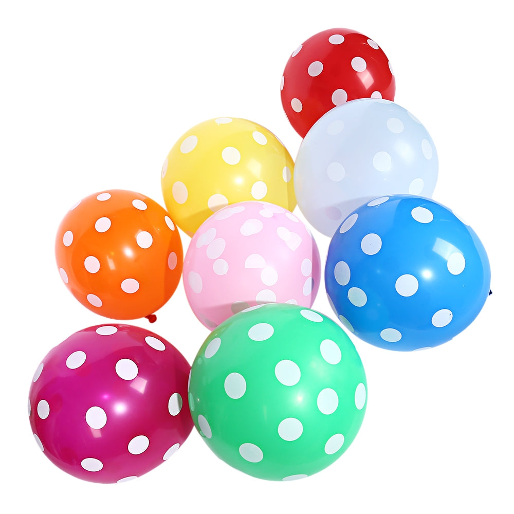 100pcs Mix Color Polka Dot Balloons