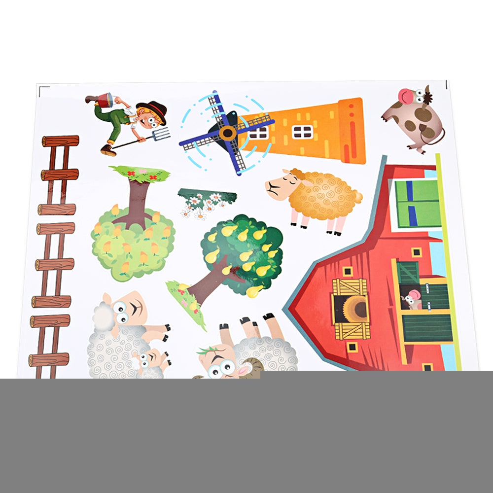 3D Drawing Puzzle Farm Building Blocks Educational Toy