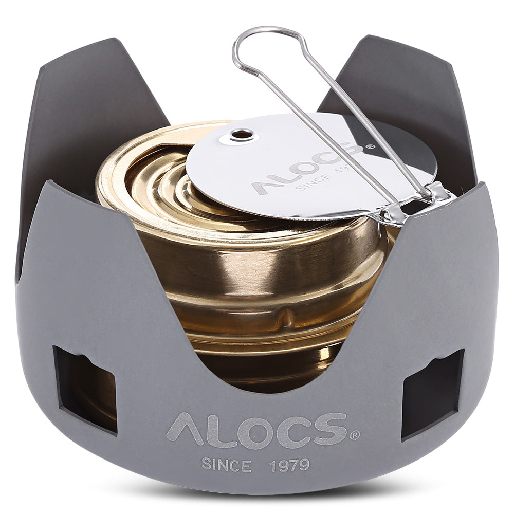 Alocs Portable Mini Spirit Burner Alcohol Stove for Outdoor Backpacking Hiking Camping