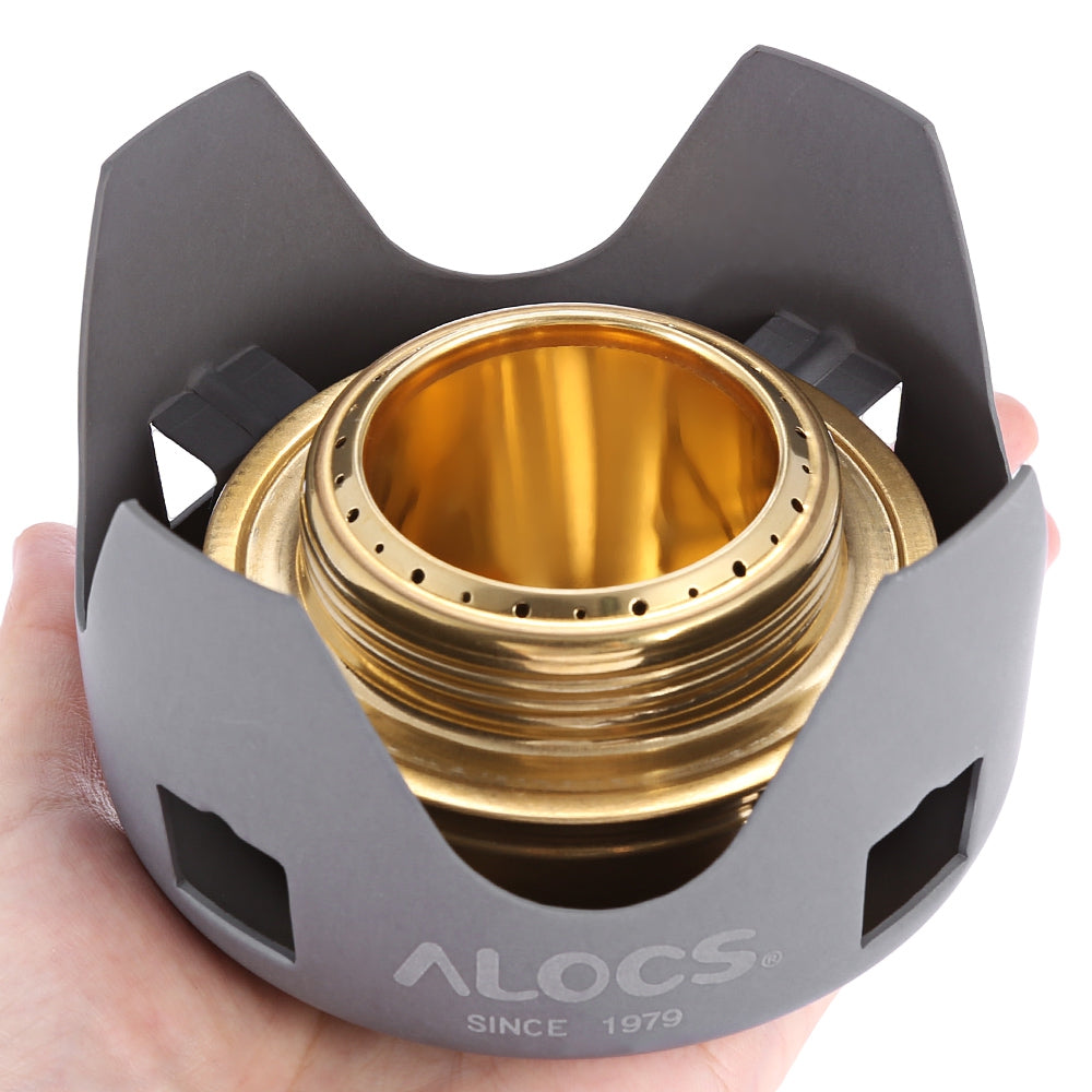 Alocs Portable Mini Spirit Burner Alcohol Stove for Outdoor Backpacking Hiking Camping