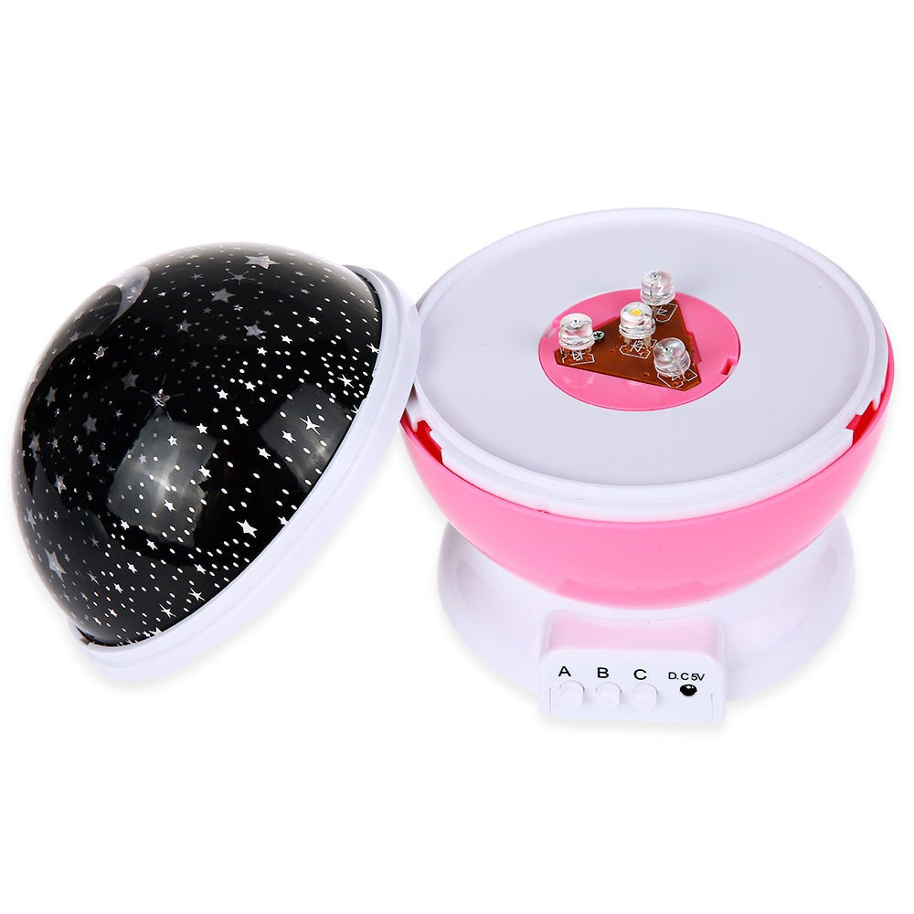 3 Modes LED Rotating Star Light Projection Lamp