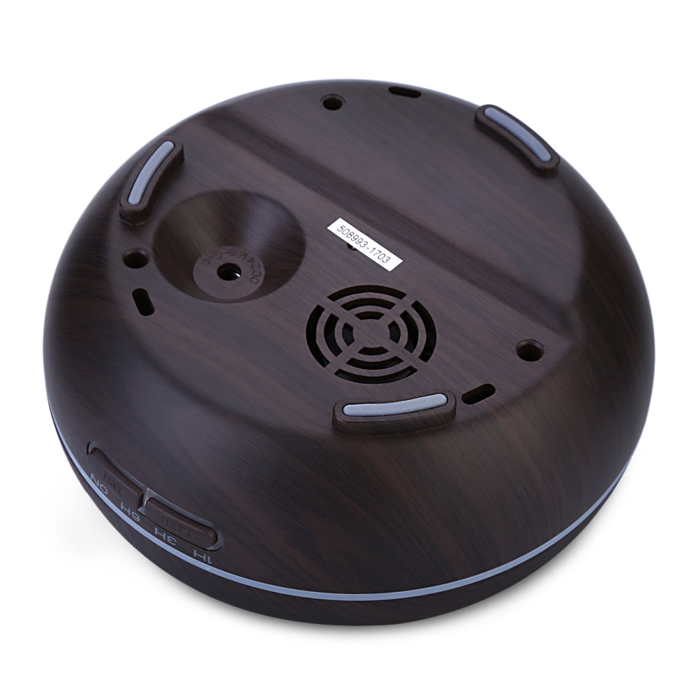 300ml Air Humidifier Wood Grain Aroma Oil Diffuser Night Light