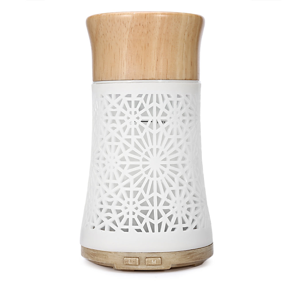 DN - 821W 120ml Air Humidifier Wood Aroma Diffuser LED Night Light