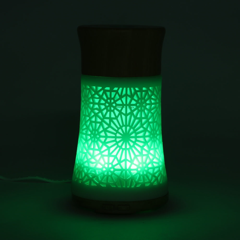 DN - 821W 120ml Air Humidifier Wood Aroma Diffuser LED Night Light