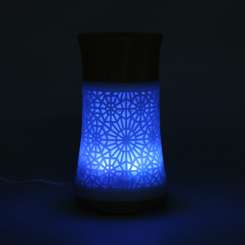 DN - 821W 120ml Air Humidifier Wood Aroma Diffuser LED Night Light