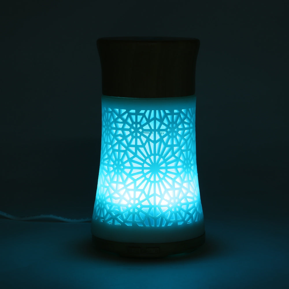DN - 821W 120ml Air Humidifier Wood Aroma Diffuser LED Night Light