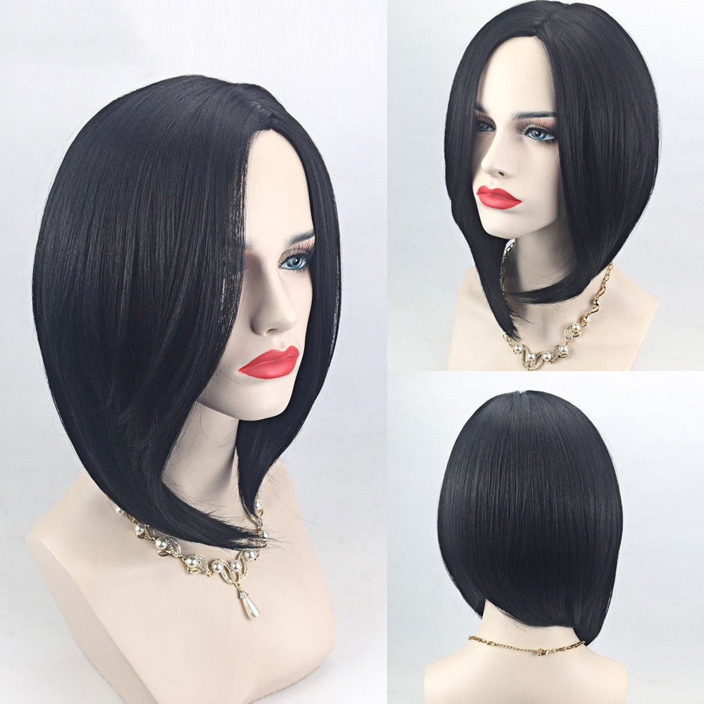 Adiors Side Parting High Low Short Bob Straight Synthetic Wig