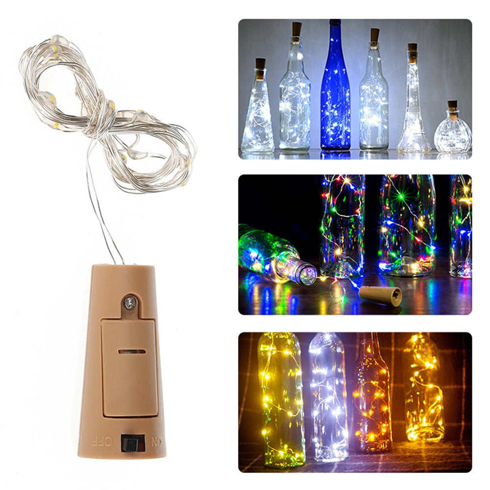 20 LEDs Cork Shape 2M Wine Bottle Copper Wire Light String