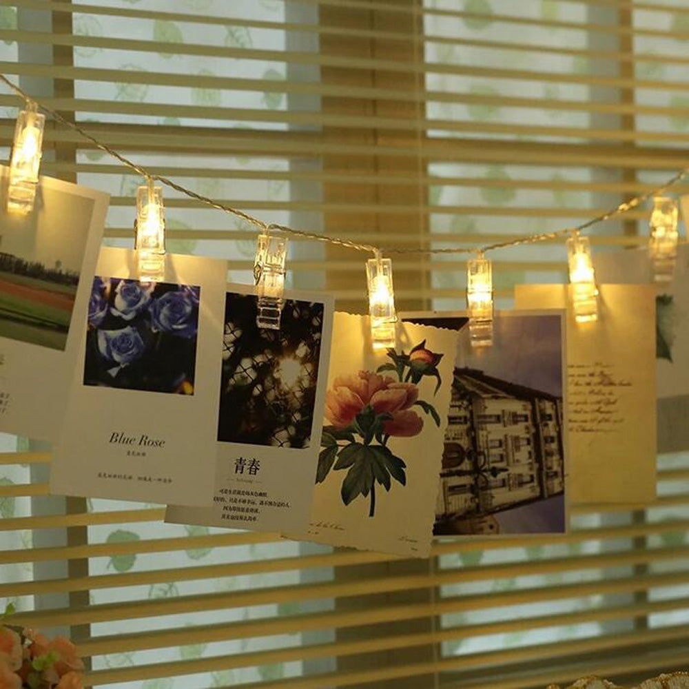 BRELONG Photo Clip String Light Battery Powered Perfect Anniversary Ornament for Hanging Picture...