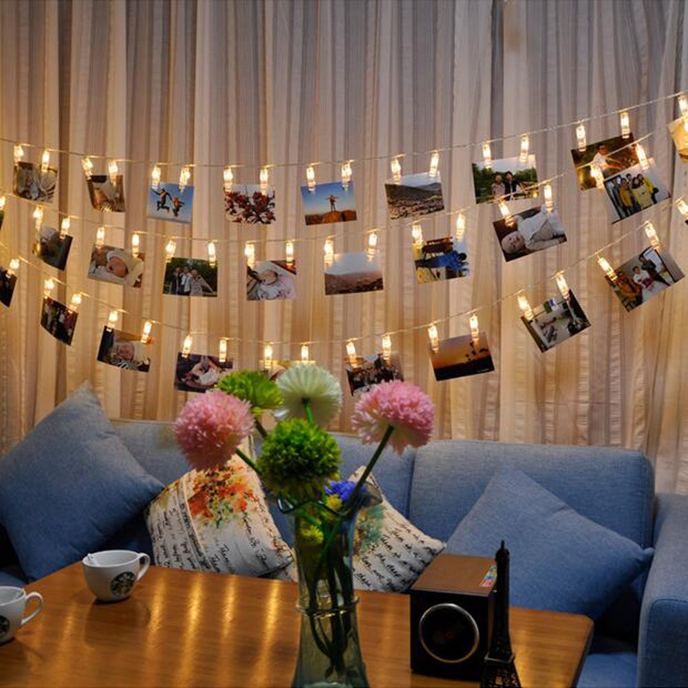 BRELONG Photo Clip String Light Battery Powered Perfect Anniversary Ornament for Hanging Picture...