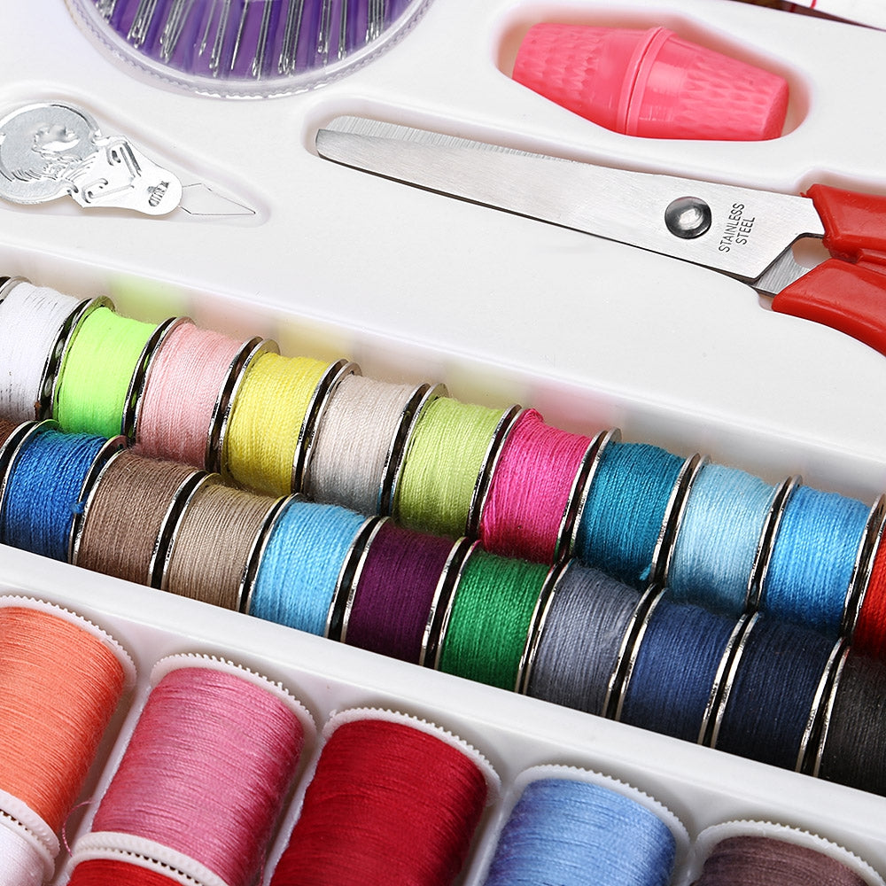 Compact Travel Sewing Kit with Scissor Tape Measure Thread