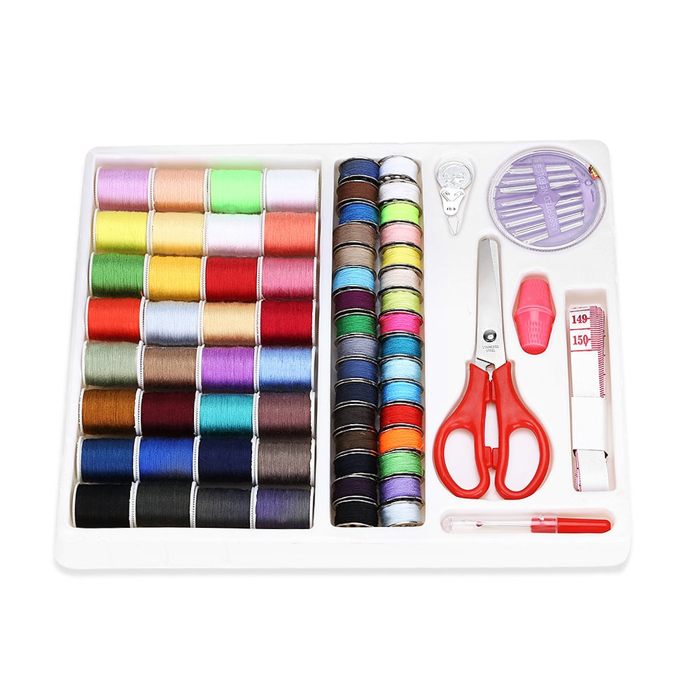 Compact Travel Sewing Kit with Scissor Tape Measure Thread