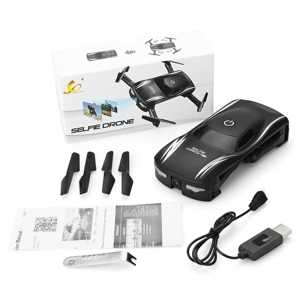 185 Mini Foldable RC Selfie Drone BNF WiFi FPV 0.3MP Camera / Voice Control / G-sensor Mode