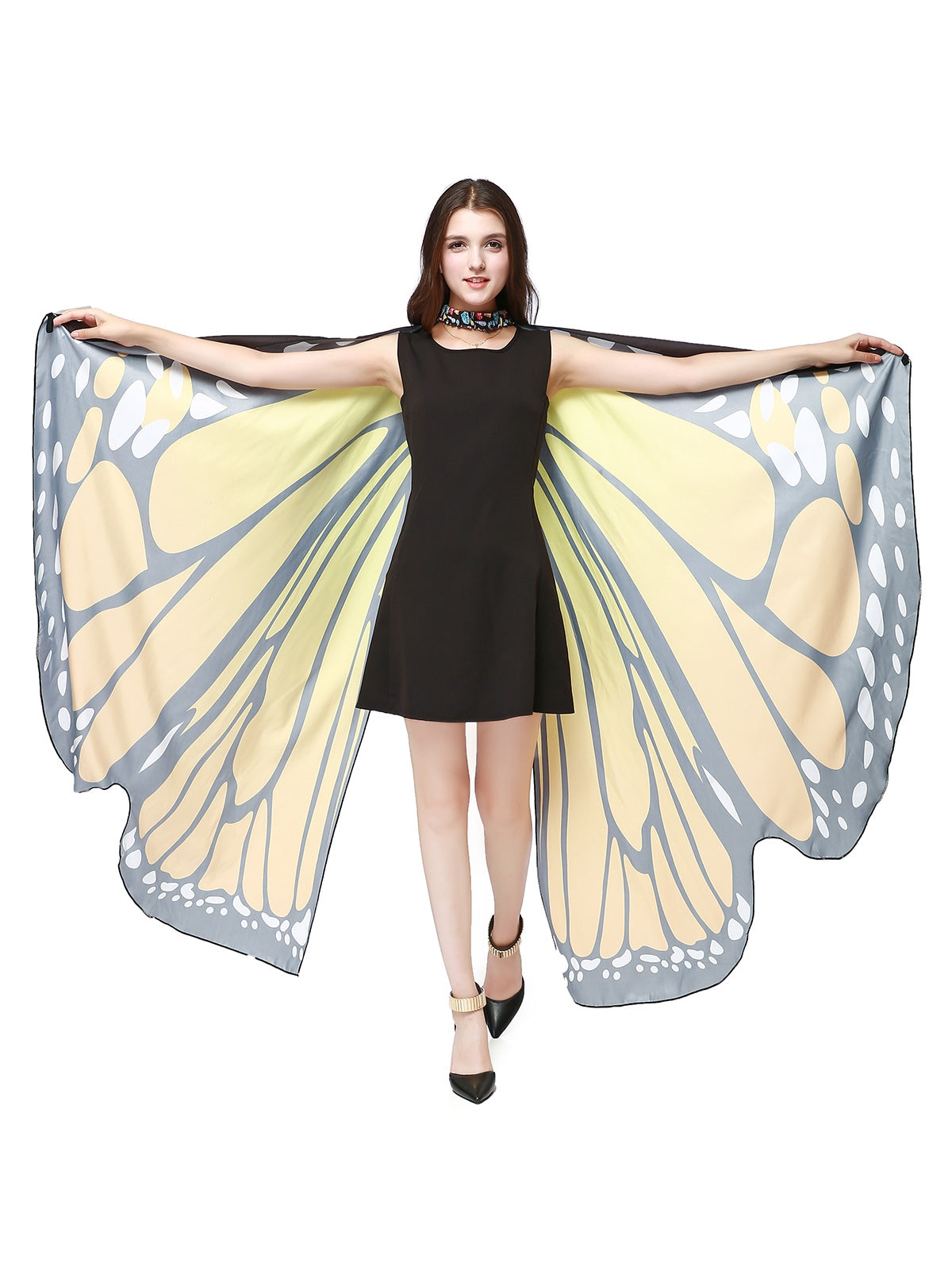 Chiffon Butterfly Strap Shape Wing Cape