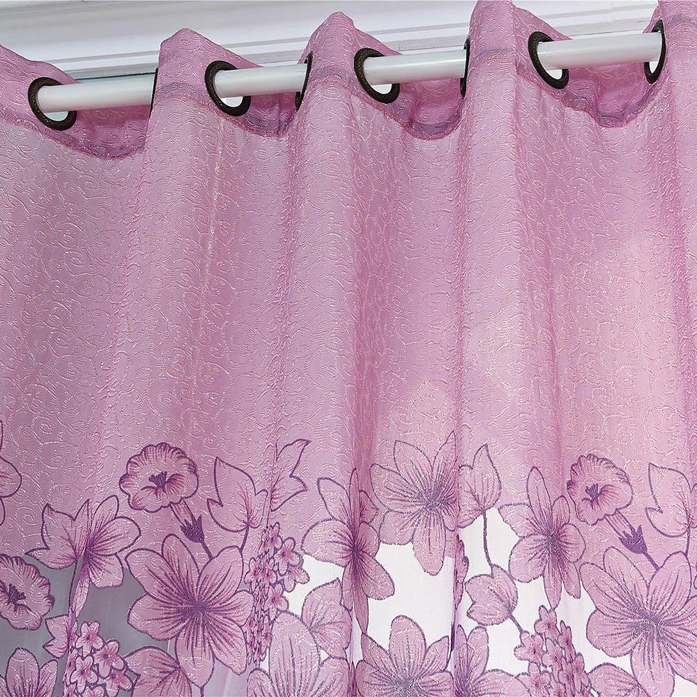 100 x 250cm Burnt-out Window Curtain with Grommet