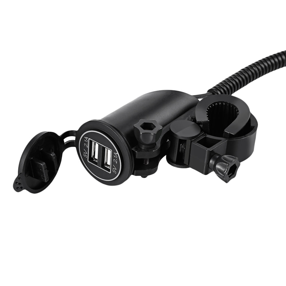 CS - 526M1 12 - 24V 4.2A Dual USB Car Motorcycle Handlebar Socket Charger for Mobile Phone / Tab...