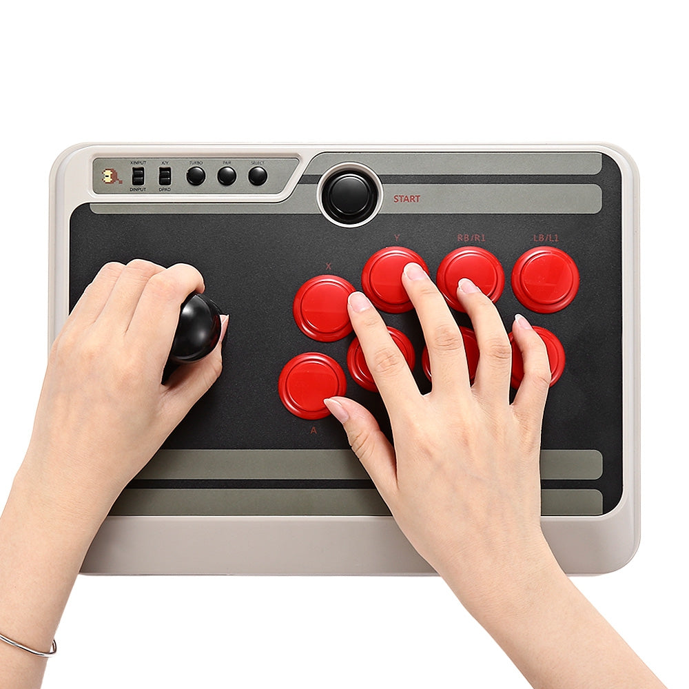 8Bitdo N30 Customizable Bluetooth Arcade Stick with Turbo for Nintendo Switch PC Mac Android Phone