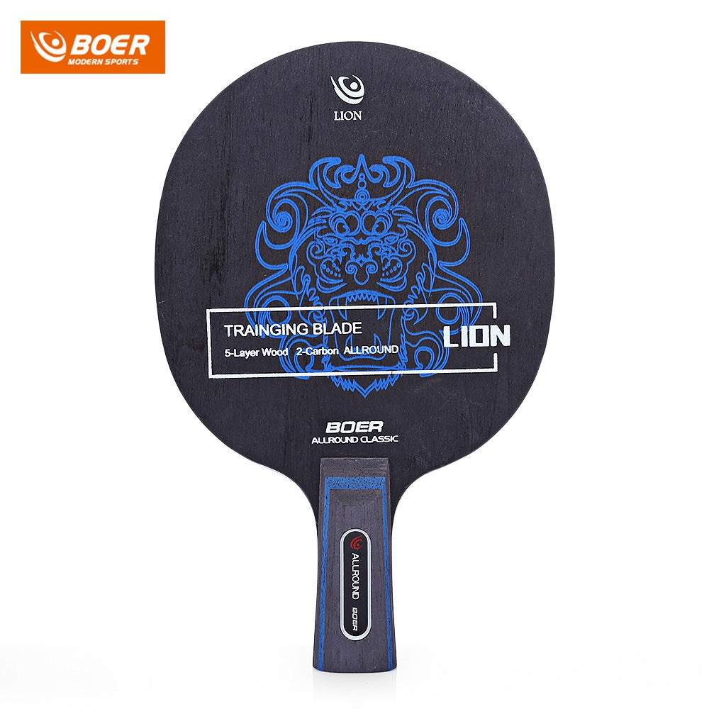 BOER Lion Pattern Table Tennis Ping Pong Racket