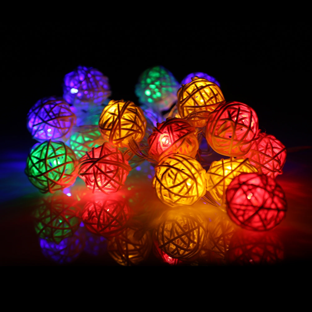 20 LEDs Sepak Takraw Light String 2M Decoration Battery Operated Lighting Chains for Christmas H...