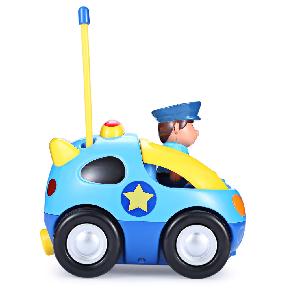 Cartoon Police / Racing Car Remote Control Music Electric Toy