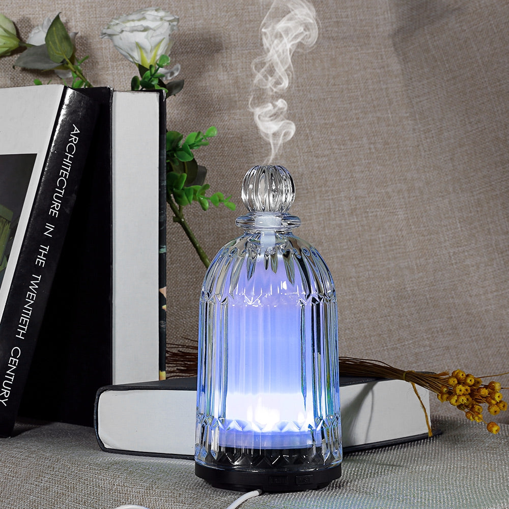 DN - 821 120ml Air Humidifier Glass Aroma Diffuser LED Night Light