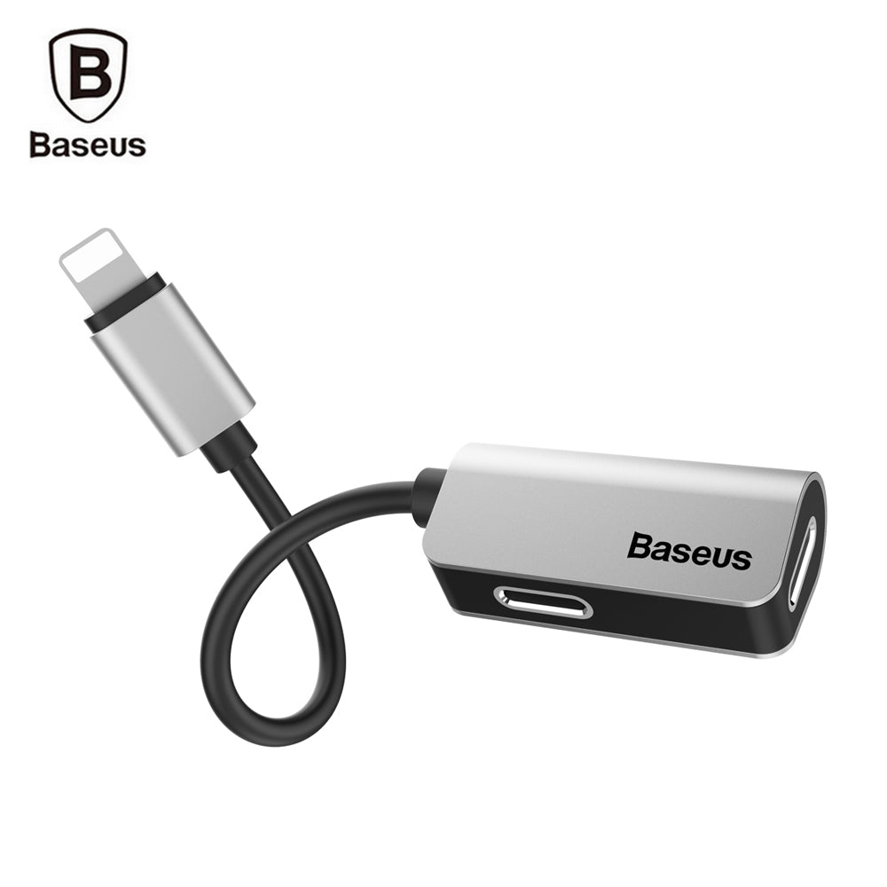 Baseus L37 Male to Dual Female 8 Pin Audio Charging Adapter