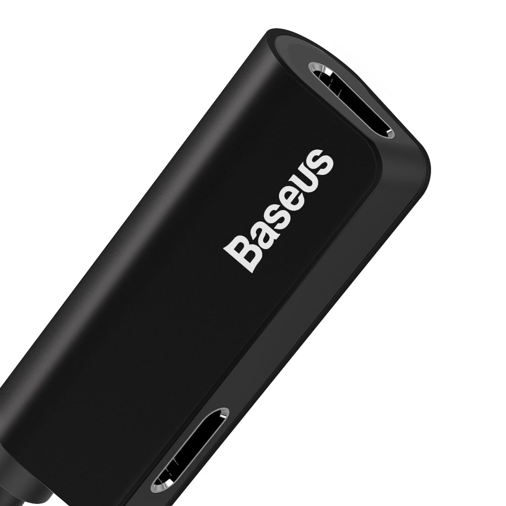 Baseus L37 Male to Dual Female 8 Pin Audio Charging Adapter