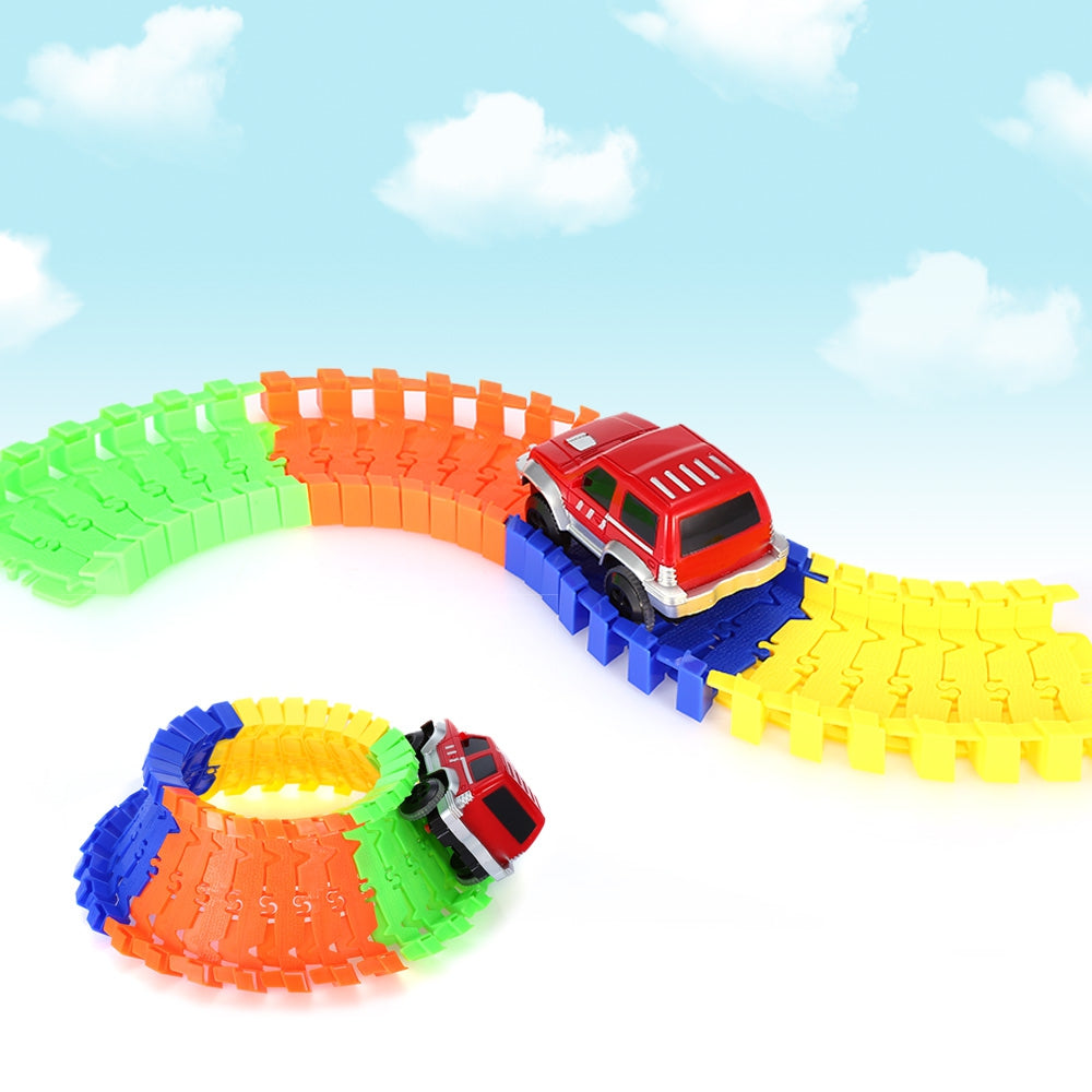 28PCS NO.218 DIY Racing Track Assembly Flexible Twister Car