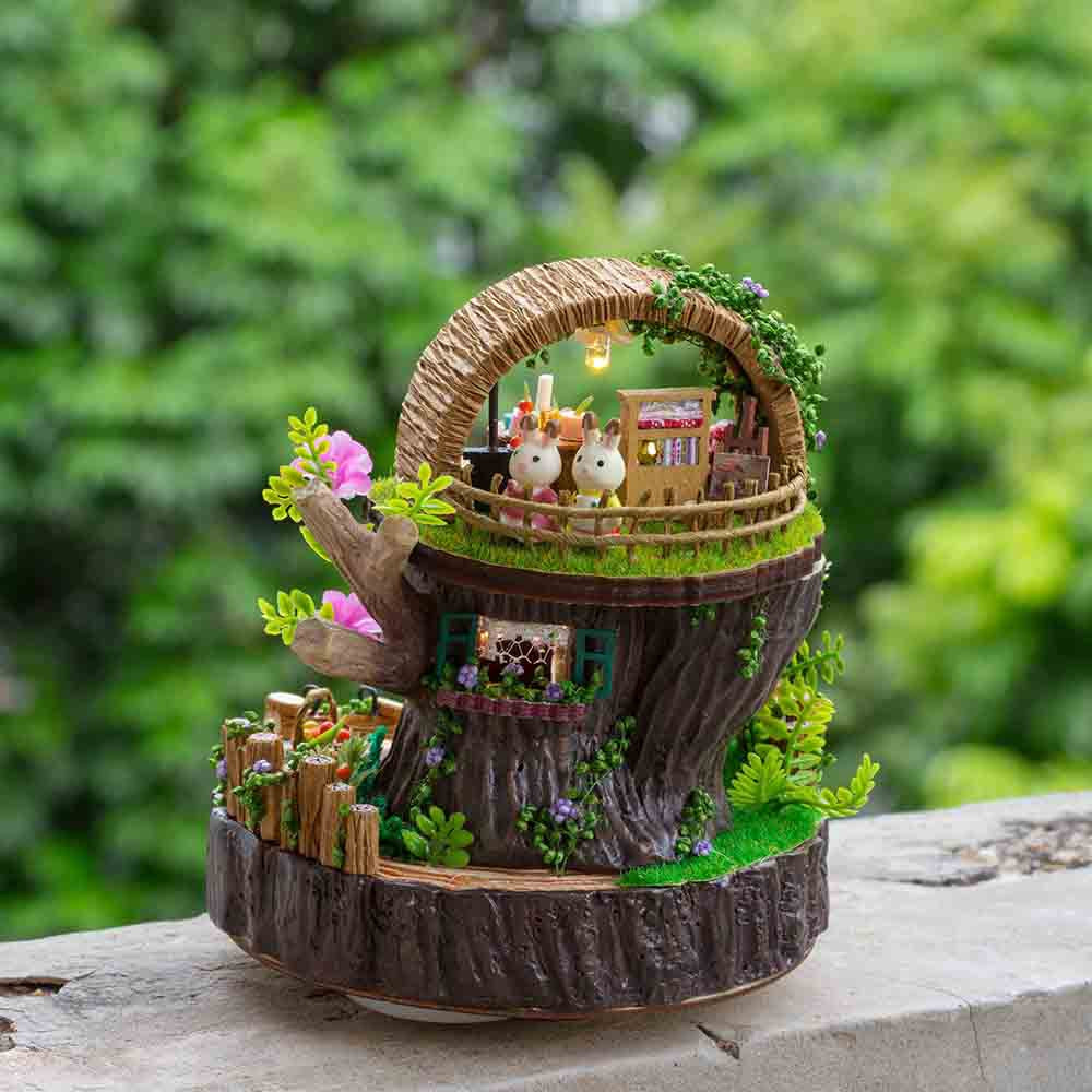 3D Dollhouse Miniature DIY Dolls House Kit Fantasy Forest