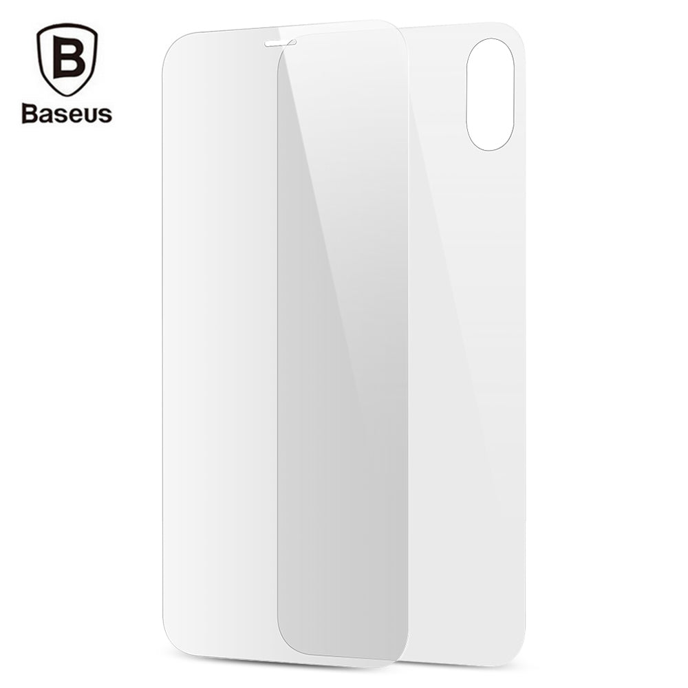 Baseus Tempered Glass Set Front + Back Film for iPhone X