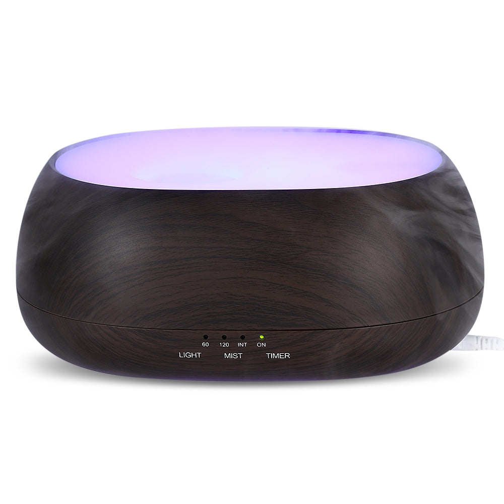 DN - 817 500ml Air Humidifier Ocean Mist Wood Grain Aroma Diffuser Night Light