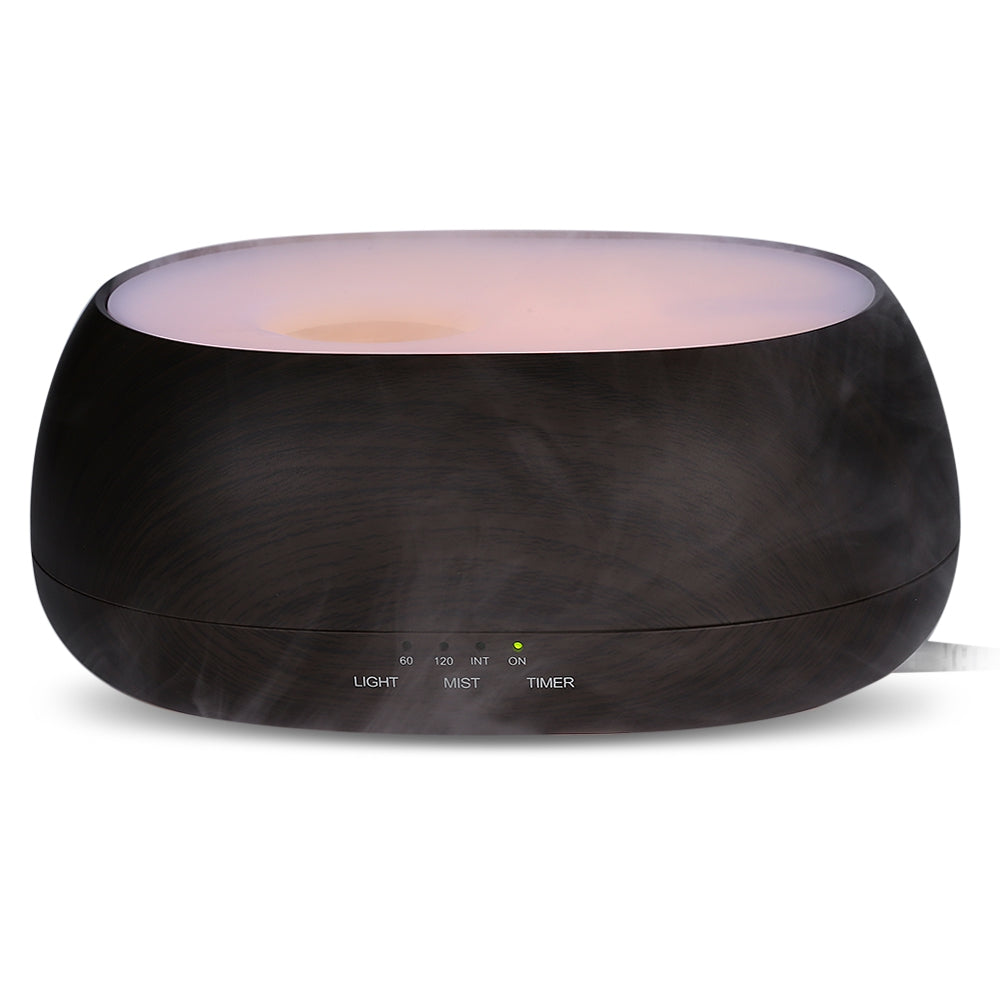 DN - 817 500ml Air Humidifier Ocean Mist Wood Grain Aroma Diffuser Night Light