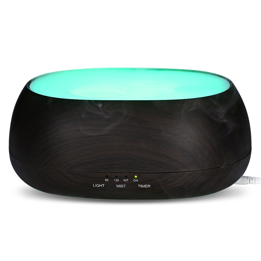 DN - 817 500ml Air Humidifier Ocean Mist Wood Grain Aroma Diffuser Night Light