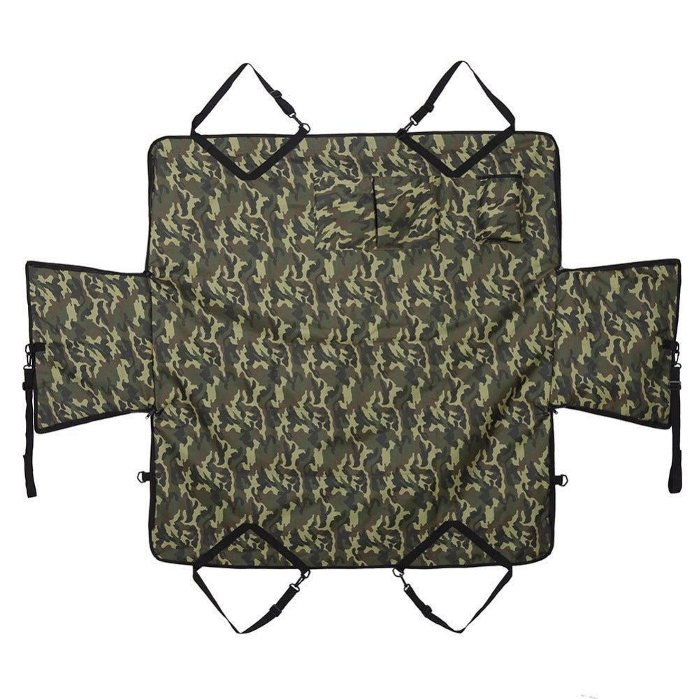 Collapsible Waterproof Camouflage Pattern Oxford Fabric Pet Protector Rear Back Seat Cover Cars Mat