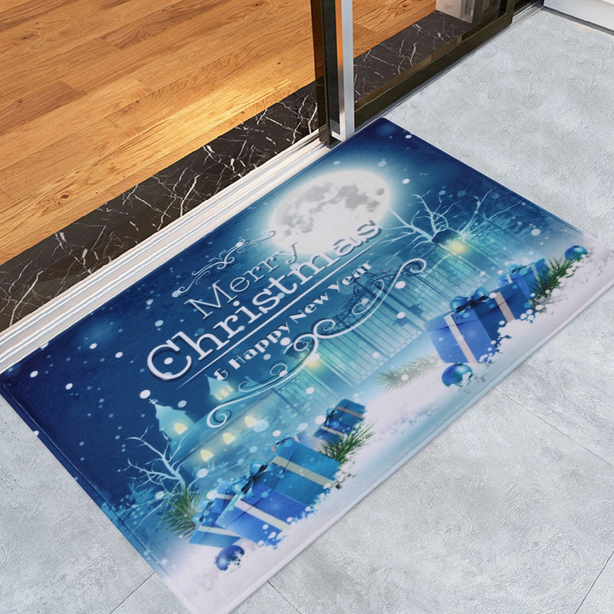 Christmas Night Pattern Water Absorption Area Rug