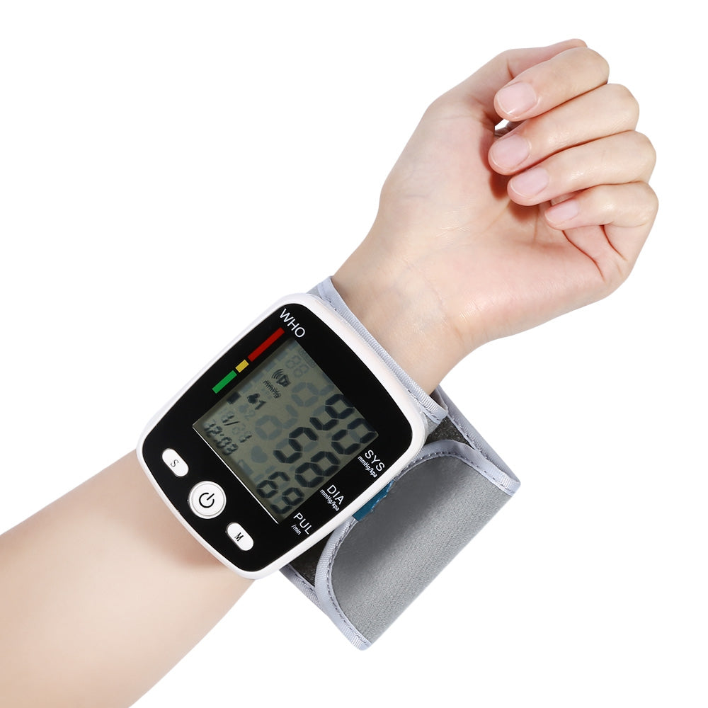 CHANGKUN W355 Health Care Automatic Voice Digital LCD Wrist Blood Pressure Monitor