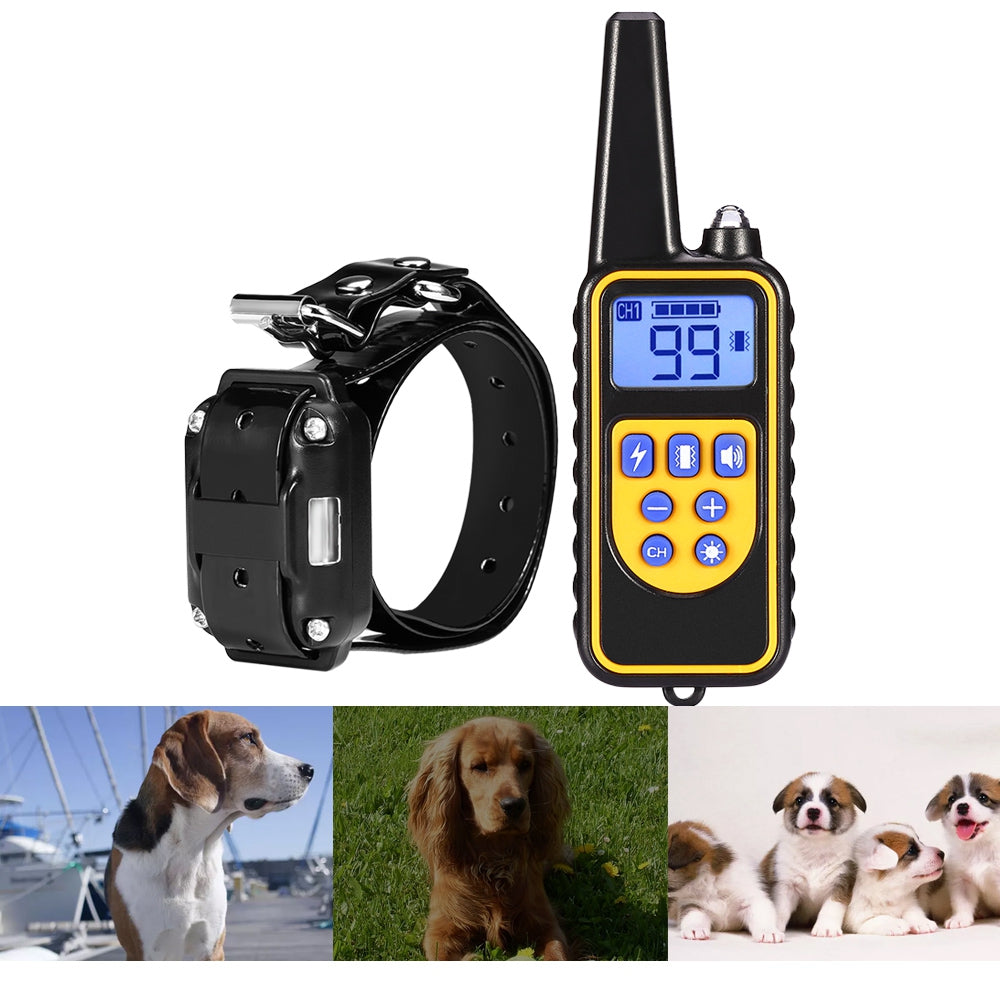 880 800m Waterproof Rechargeable Remote Control Dog Electric Training Collar