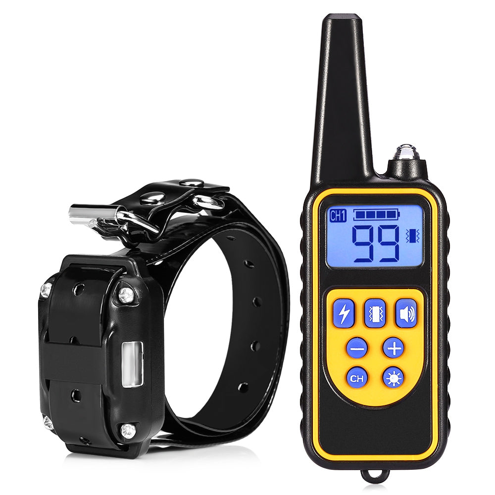 880 800m Waterproof Rechargeable Remote Control Dog Electric Training Collar