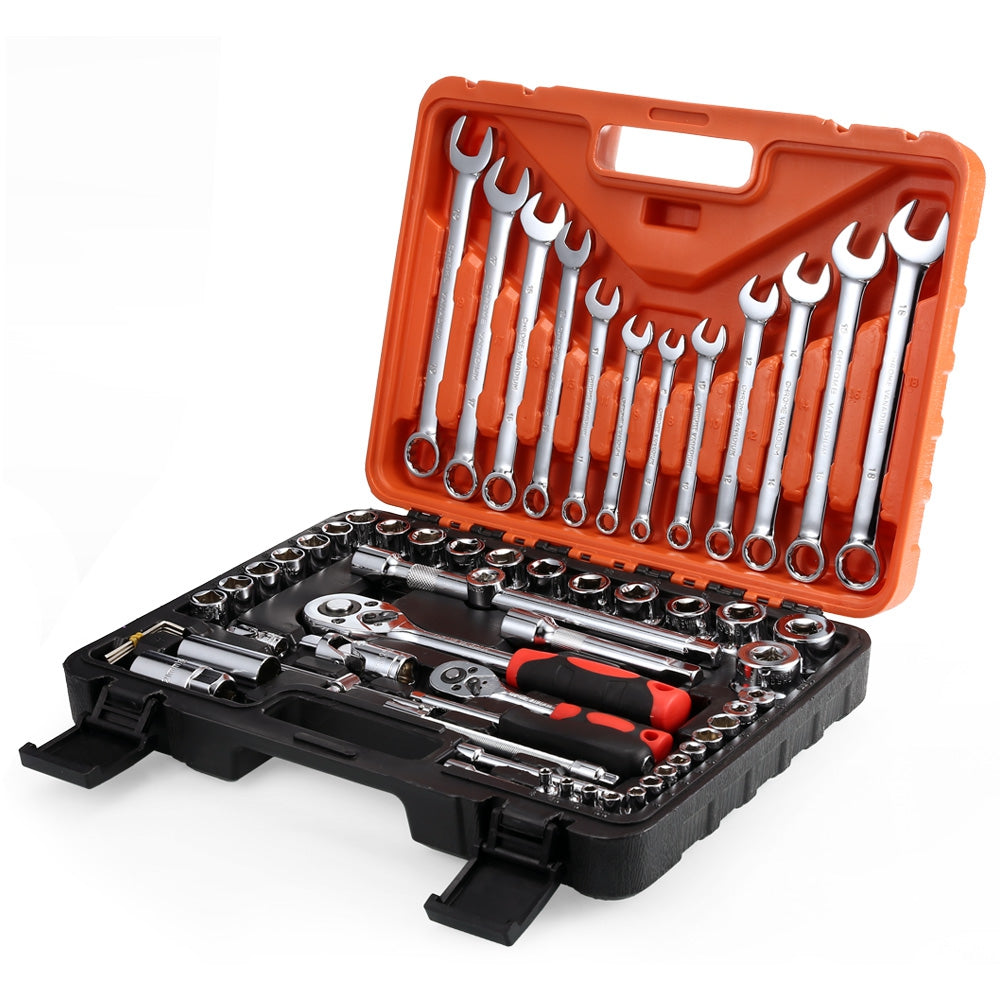 61pcs Socket Ratchet Wrench Automobile Professional Repair Tools Kit