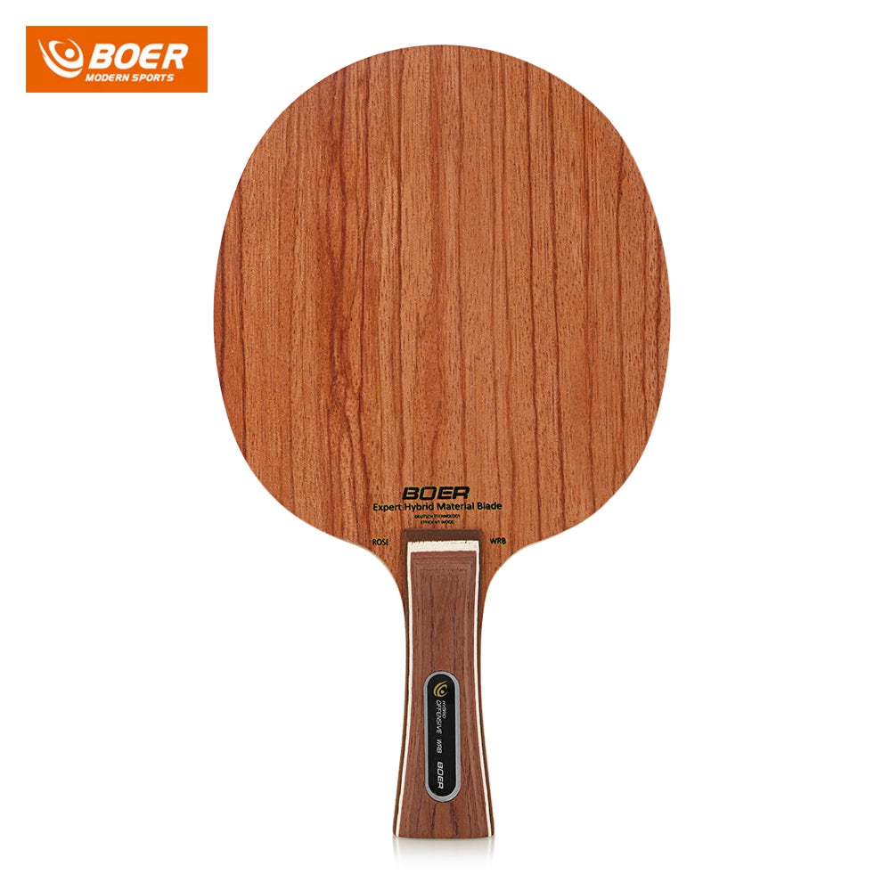 BOER High-end Ping Pong Racket Table Tennis Paddle Bat with Rosewood Base
