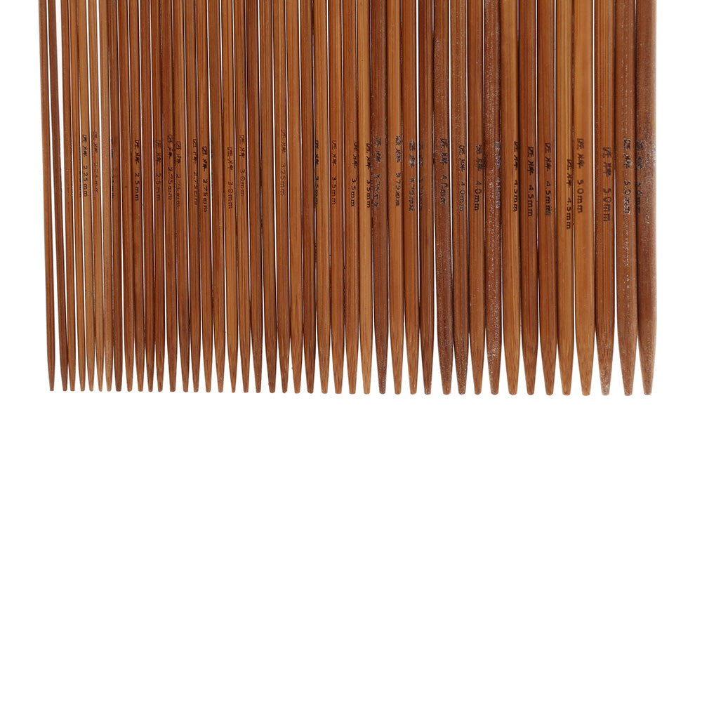 11 Different Sizes Carbonized Bamboo Knitting Needles Set