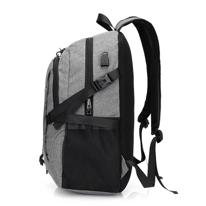 Casual Durable Canvas Backpack with USB Port for Men