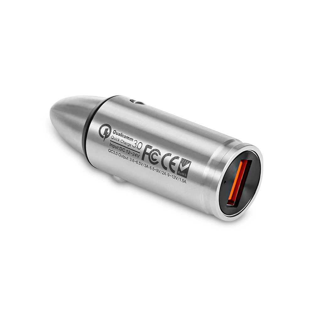 CC102 Bullet Design Cell Phone Car Charger with USB Quick Charge