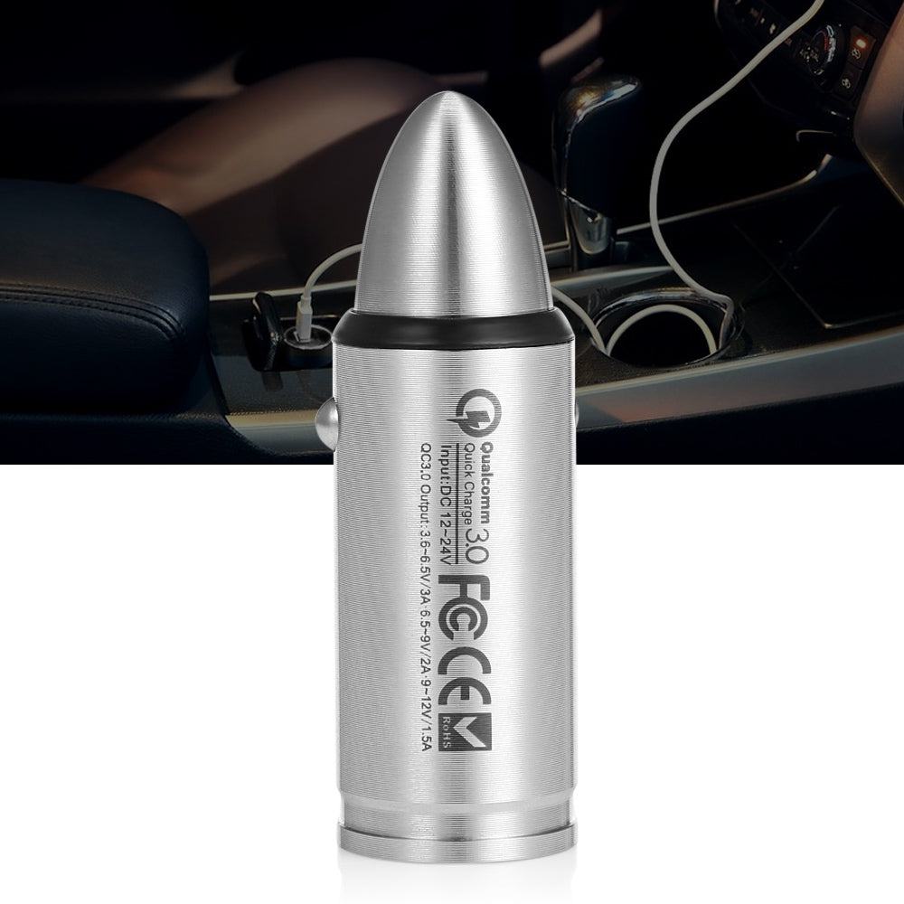 CC102 Bullet Design Cell Phone Car Charger with USB Quick Charge