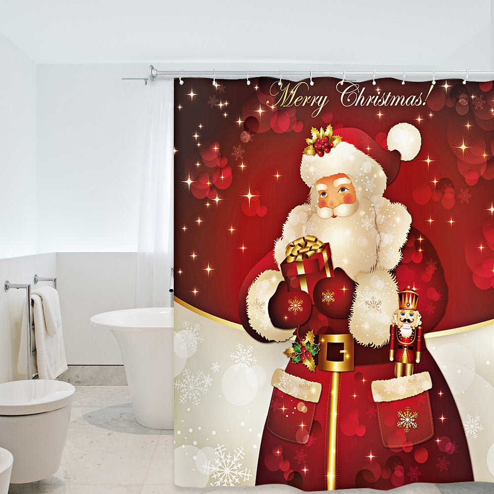 180 x 180cm Santa Claus 3D Printing Shower Curtain