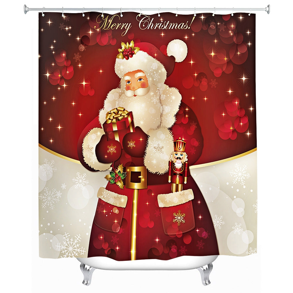 180 x 180cm Santa Claus 3D Printing Shower Curtain