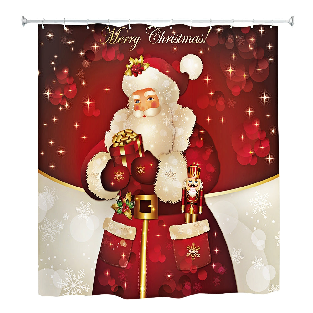 180 x 180cm Santa Claus 3D Printing Shower Curtain