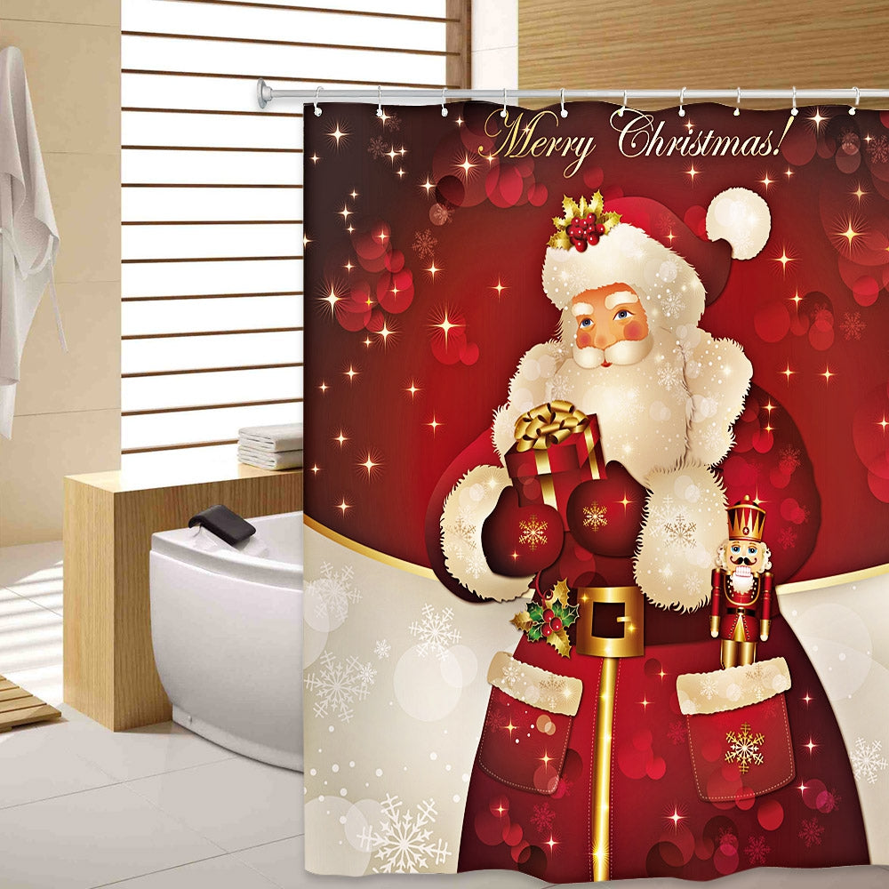 180 x 180cm Santa Claus 3D Printing Shower Curtain