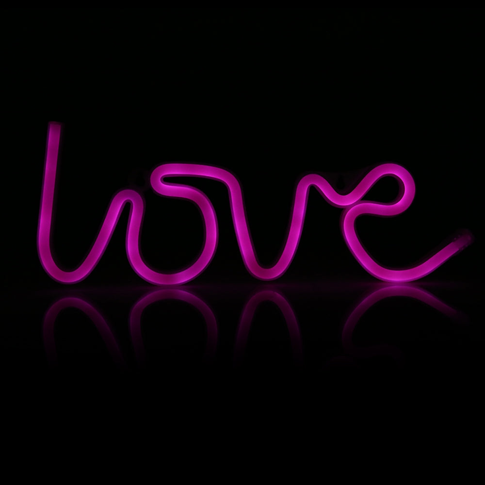 Creative LED Love Neon Night Light Wall Lamp Holiday Decorations