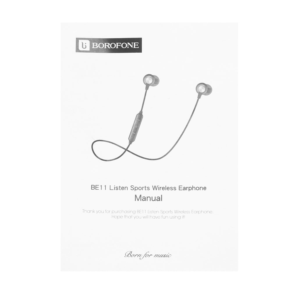 BOROFONE BE11 Waterproof Magnet Attraction Bluetooth V4.1 Sports Headphones with Microphone On-e...